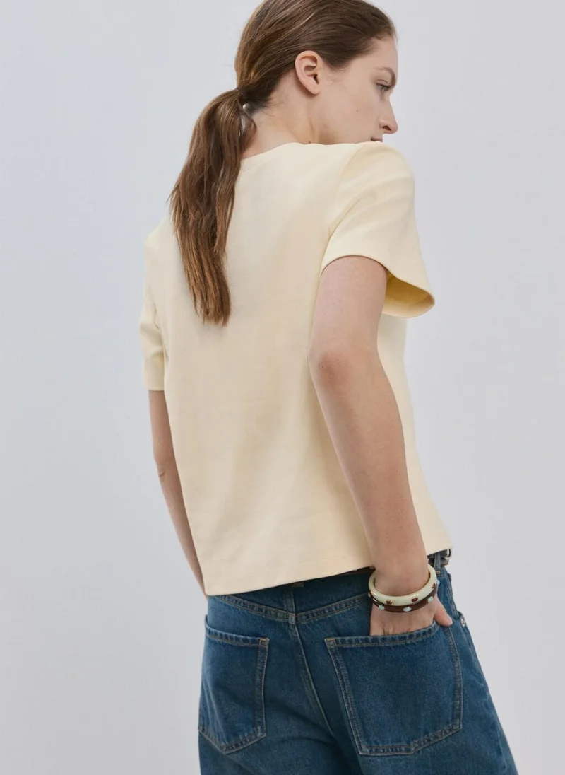 مانجو Short-sleeved cotton t-shirt